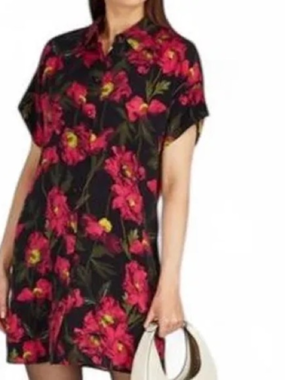 Alice + Olivia Lucette Button-Down Shirtdress. Large